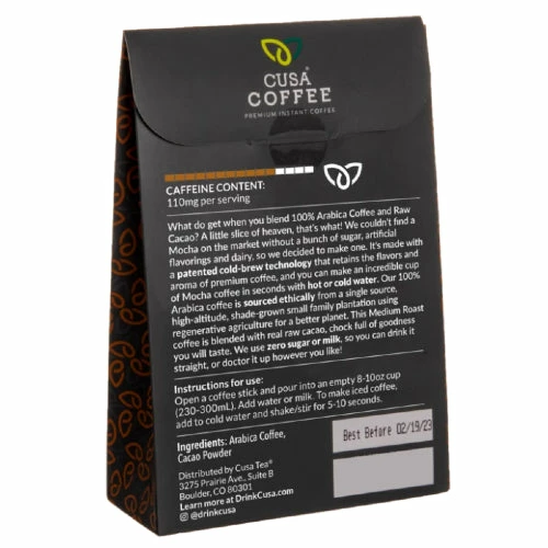 Mocha Instant Coffee By Cusa Tea & Coffee - Image 2