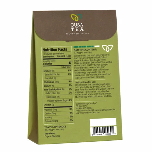 English Breakfast Instant Tea By Cusa Tea & Coffee - Image 4