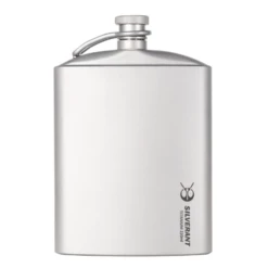 Titanium Hip Flask & Funnel - 220ml By SilverAnt