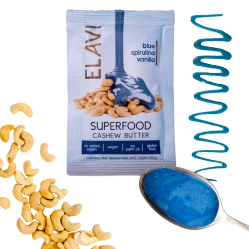 Blue Spirulina Vanilla Superfood Cashew Butter By ELAVI