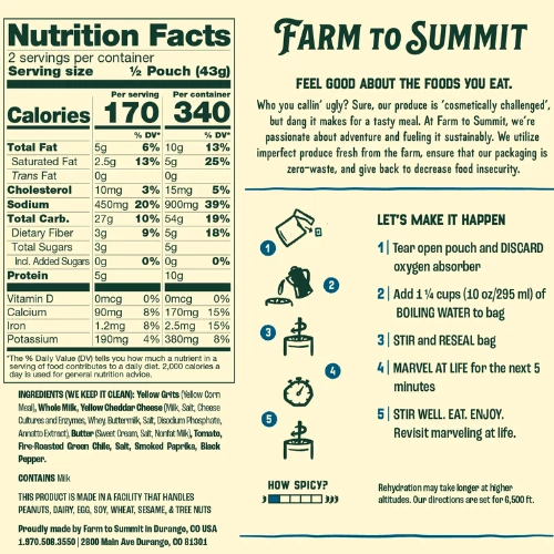 Green Chile Cheddar Grits By Farm To Summit - Image 2