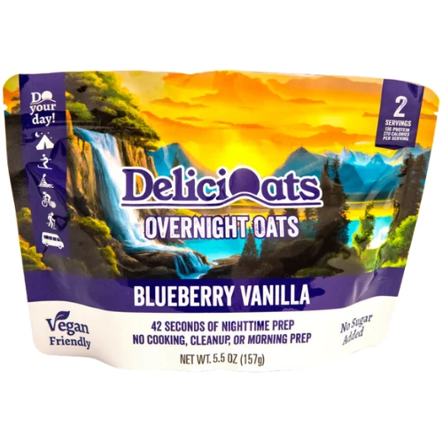 Blueberry Vanilla Overnight Oats By DeliciOats™